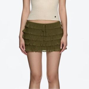 NWOT Tank Air Jellyfish Skirt in Khaki size S